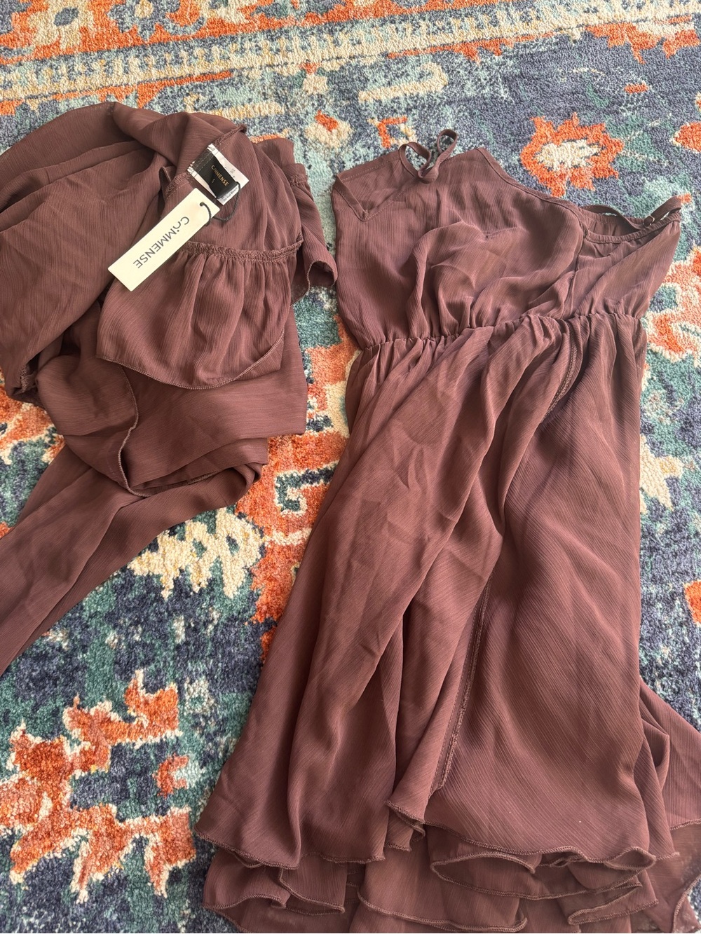 Commense Mauve Brown Women's Dress